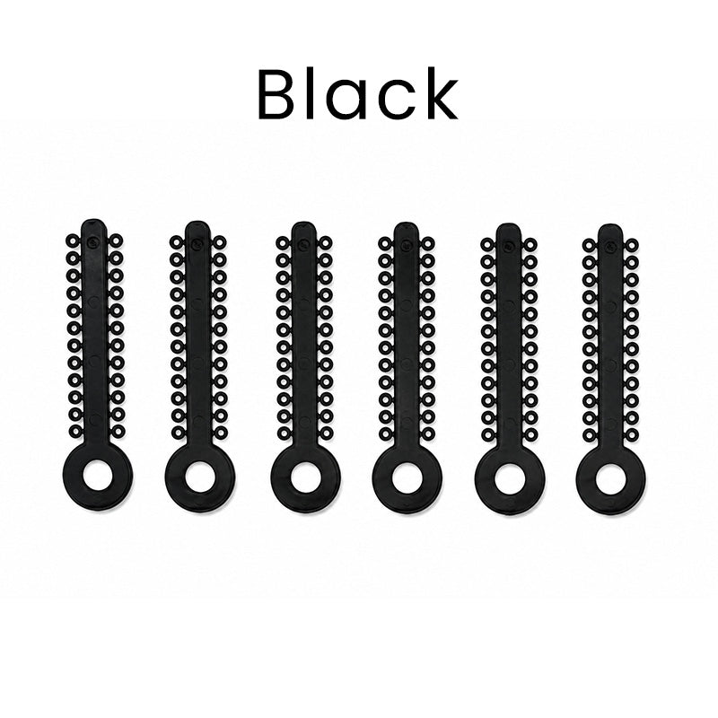 Set of Captain Orthodontics pearl-colored ligature stick ties for braces, shown in a clear image.
