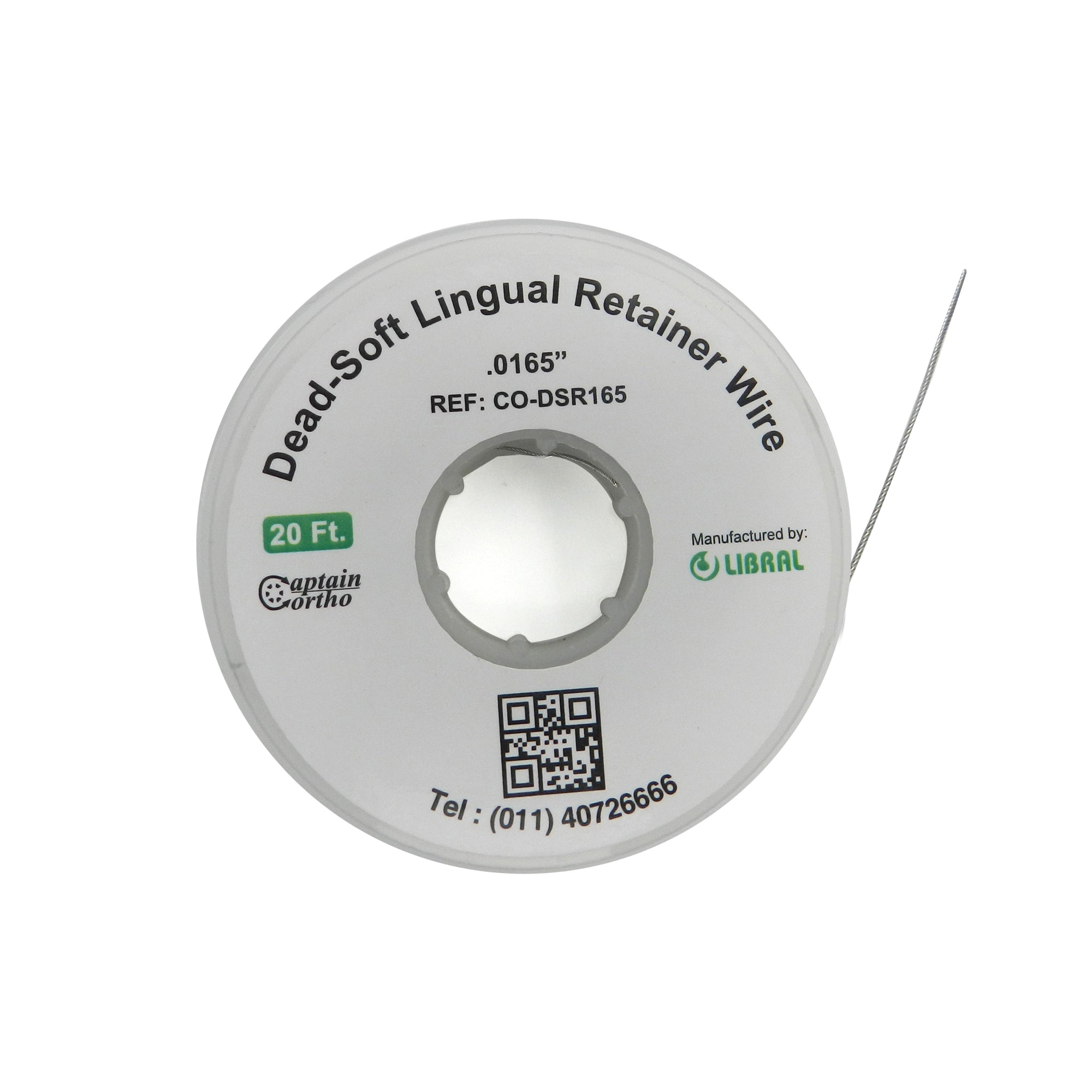 Captain Dead-Soft Lingual Retainer wire from Captain Orthodontics, showing a flexible, thin orthodontic lingual retainer wire.