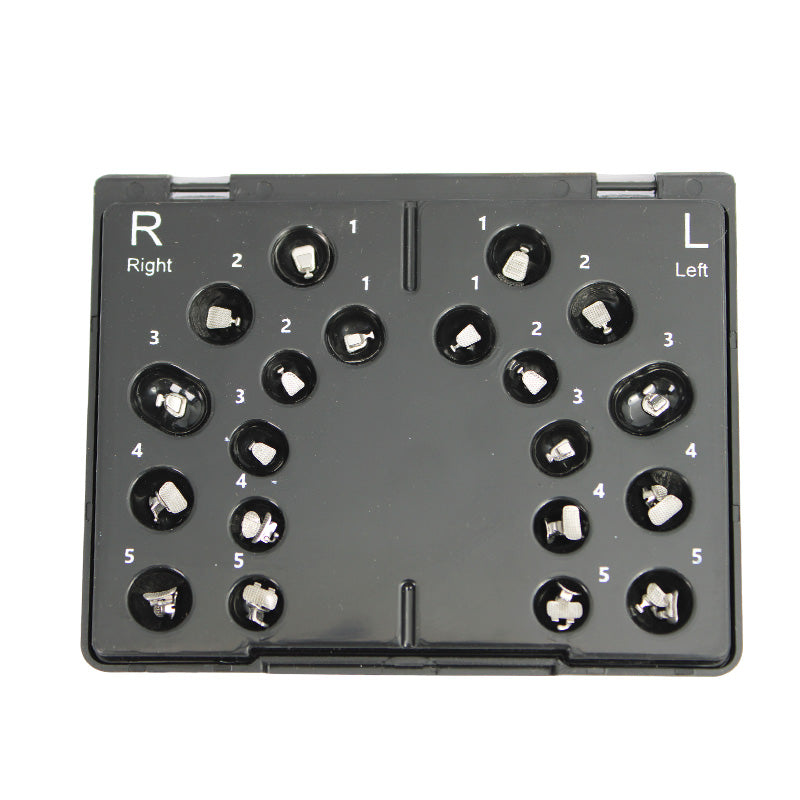Captain Orthodontics 7th Generation Lingual Metal Brackets Kit without Slot, visible metal brackets for lingual orthodontic treatment
