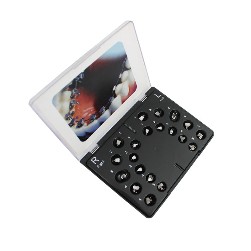 Captain Orthodontics 7th Gen Lingual Metal Brackets Kit without slot, designed for discreet orthodontic treatment.