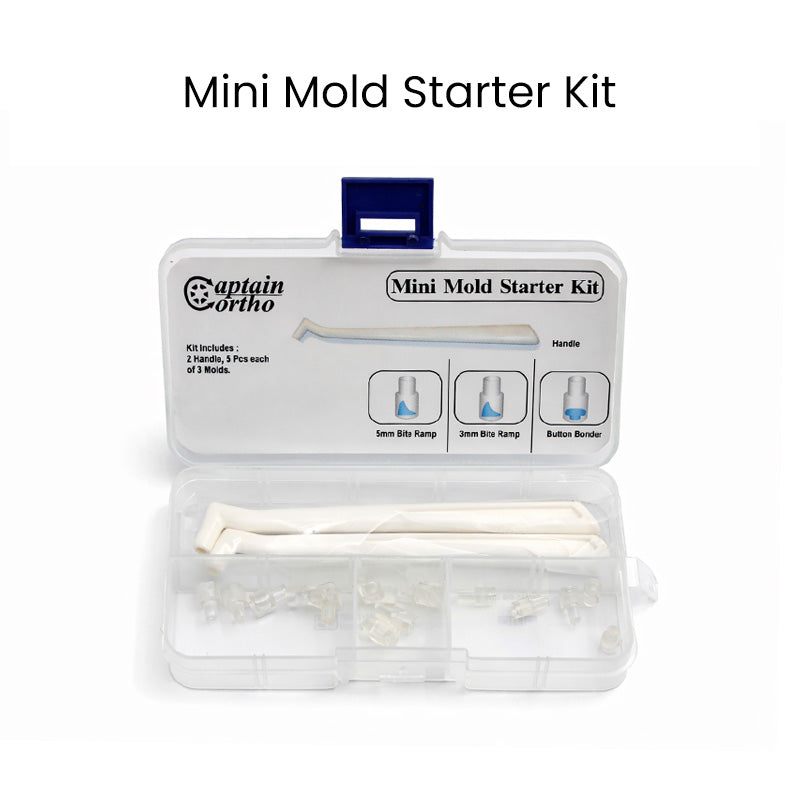 Captain Mini Mold by Captain Orthodontics, small dental mold starter kit for orthodontic applications, detailed and compact.