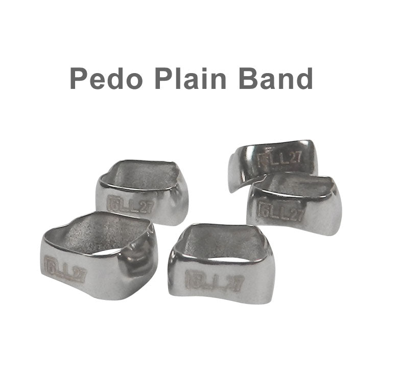 Captain Orthodontics Pedi Molar Band for children, plain metal, 5-pack, suitable for upper right molar orthodontic treatment