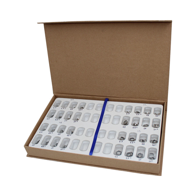 Captain Orthodontics pedo molar band from the Captain Pedo Plain Band Starter Kit, used for orthodontic molar stabilization.