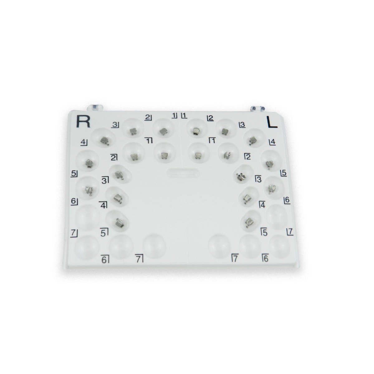 Captain Orthodontics Self Ligating Bracket (SLB) kit with 20 passive self-ligating brackets for orthodontic treatment.