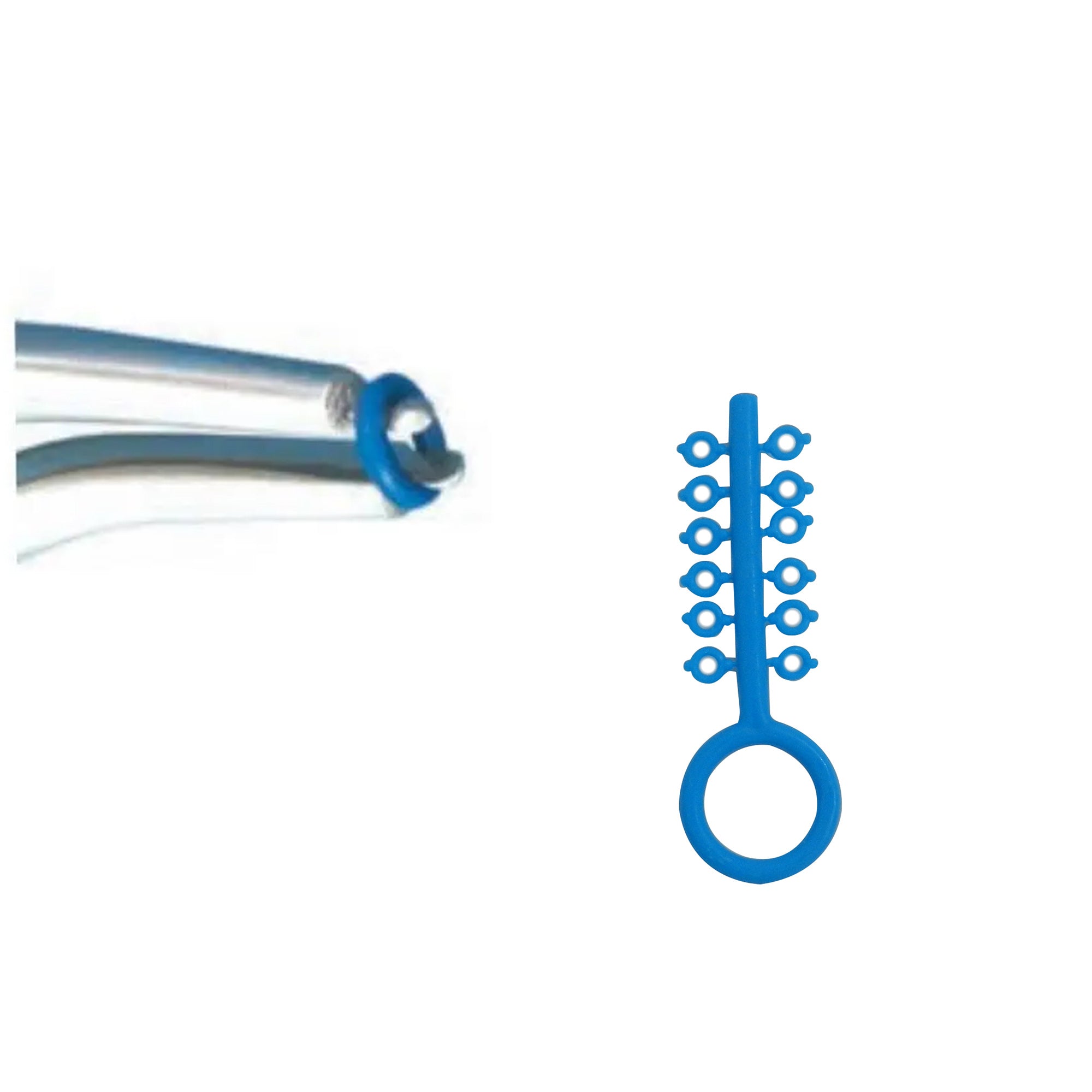 Captain Orthodontics elastomeric sticks separators used to create space between teeth for orthodontic procedures.