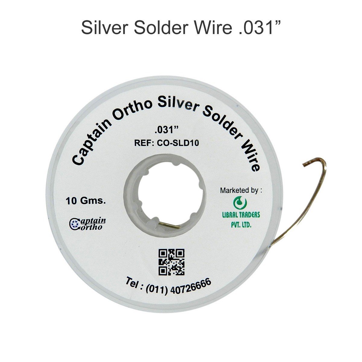 Captain Silver Solder Wire, 0.31 inches, silver solder for orthodontic and dental applications by Captain Orthodontics.