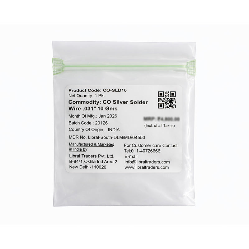 Captain Silver Solder Wire, 0.31 inches, silver solder for orthodontic use by Captain Orthodontics, shown in the image.