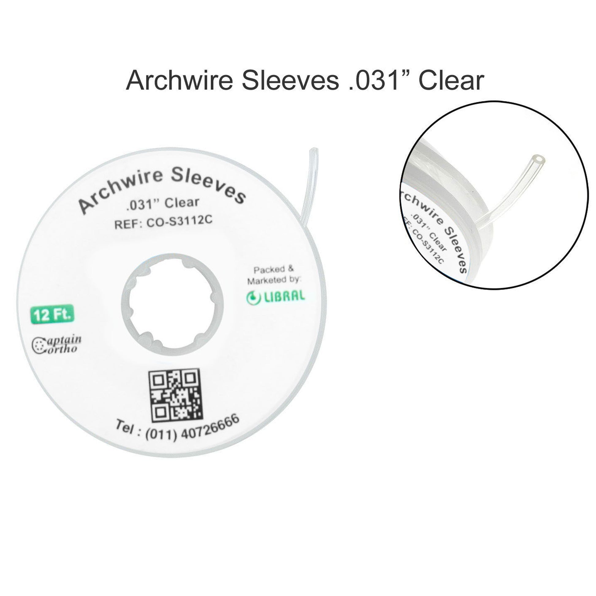 Silver Captain Orthodontics Archwire Sleeve and Thread, .031 inch, used for orthodontic archwire protection and threading.