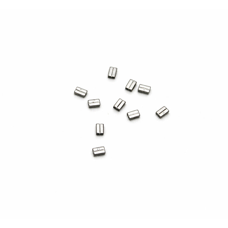 Captain Orthodontics Captain Double Tube .022" slot, 2.0 mm length, orthodontic tube used in dental braces and appliances.