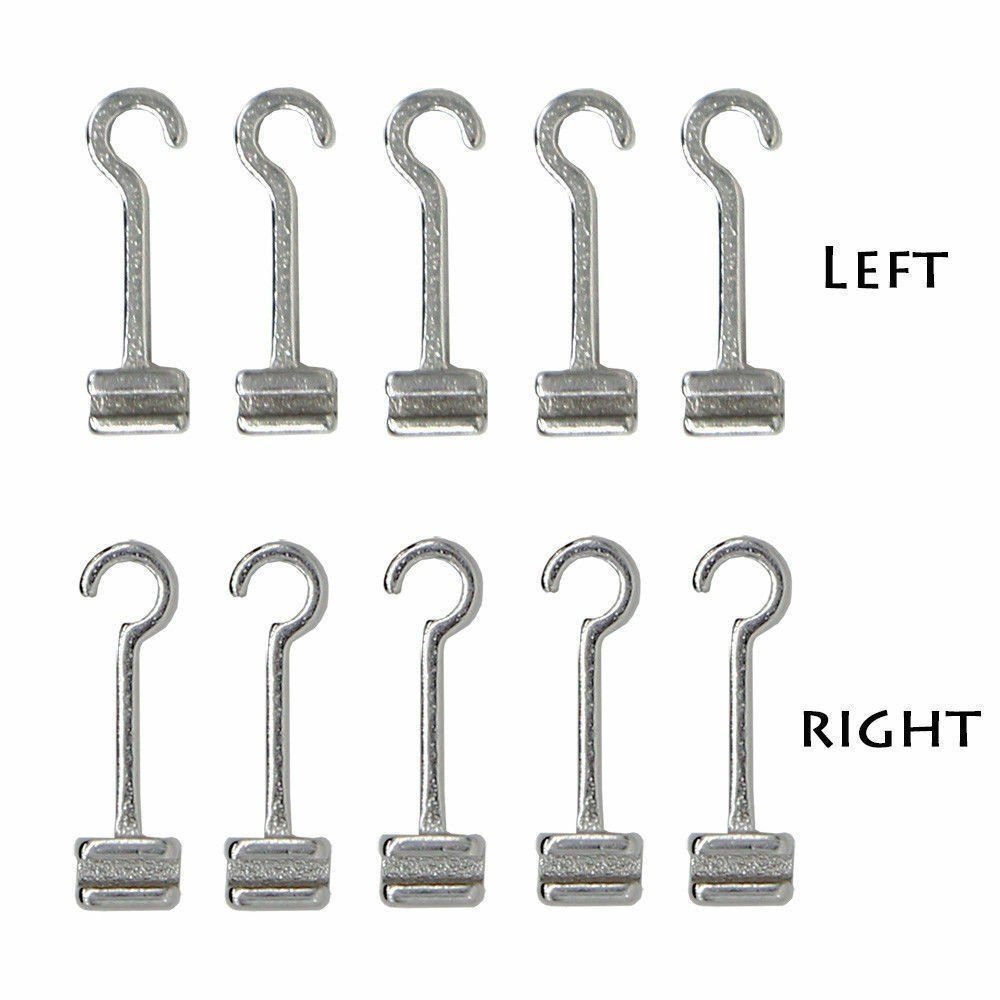 Set of Captain Crimpable J-Hooks 021 x 025 weldable orthodontic crimpable hooks, shown in a pack of 10.