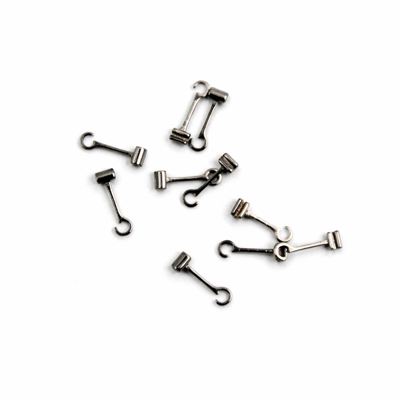Captain Orthodontics weldable crimpable J-hooks 021 x 025 universal, shown in a pack of 10 for orthodontic wire application.