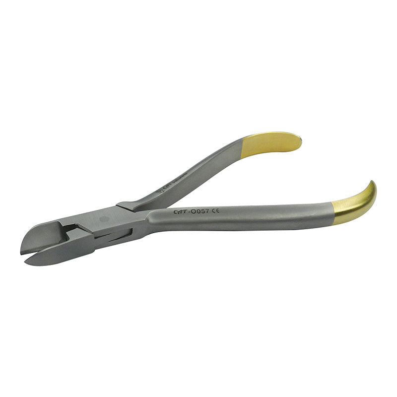 CAT Instruments archwire cutter with TC, stainless steel dental cutter for precise orthodontic archwire trimming.