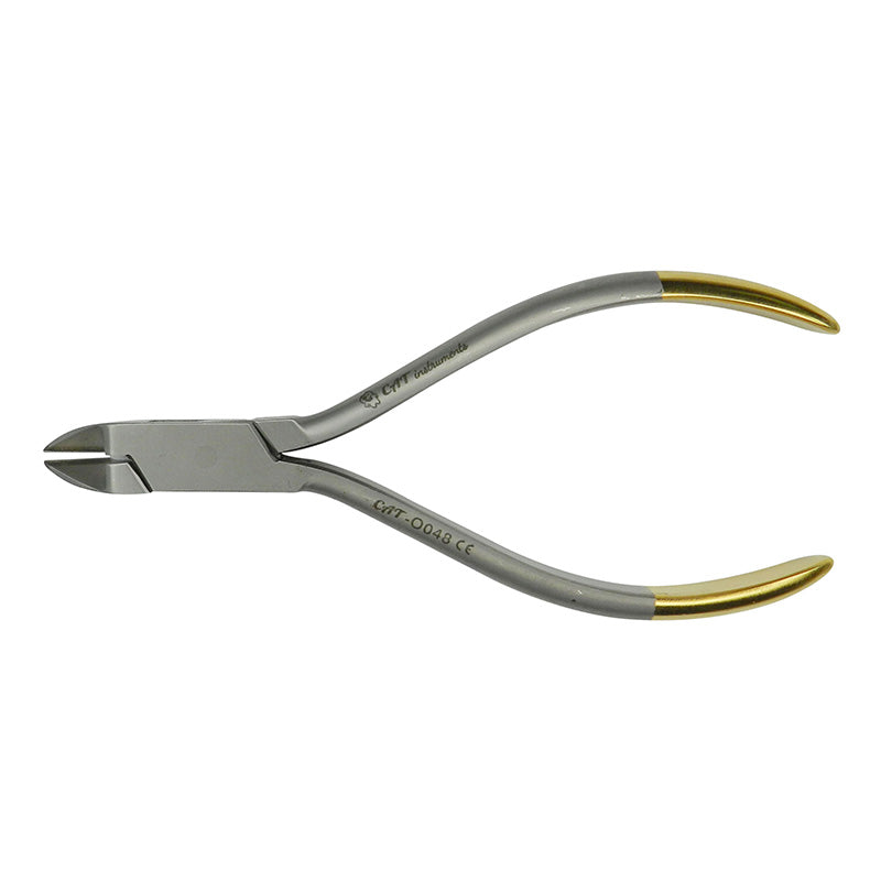 CAT Instruments ligature cutter with TC inserts, professional surgical scissors for precise tissue cutting and ligature management.