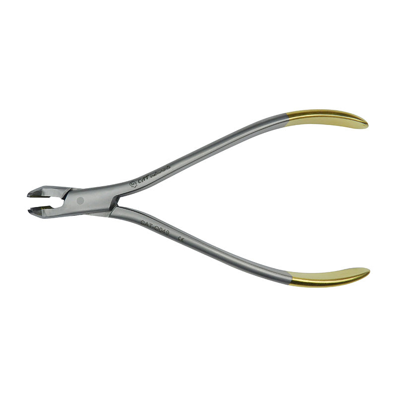 CAT Instruments micro distal end cutter with long handle and TC inserts, designed for precise surgical cutting.