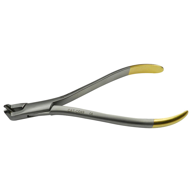 CAT Instruments micro distal end cutter with long handle and TC inserts, designed for precise cutting in surgical procedures.