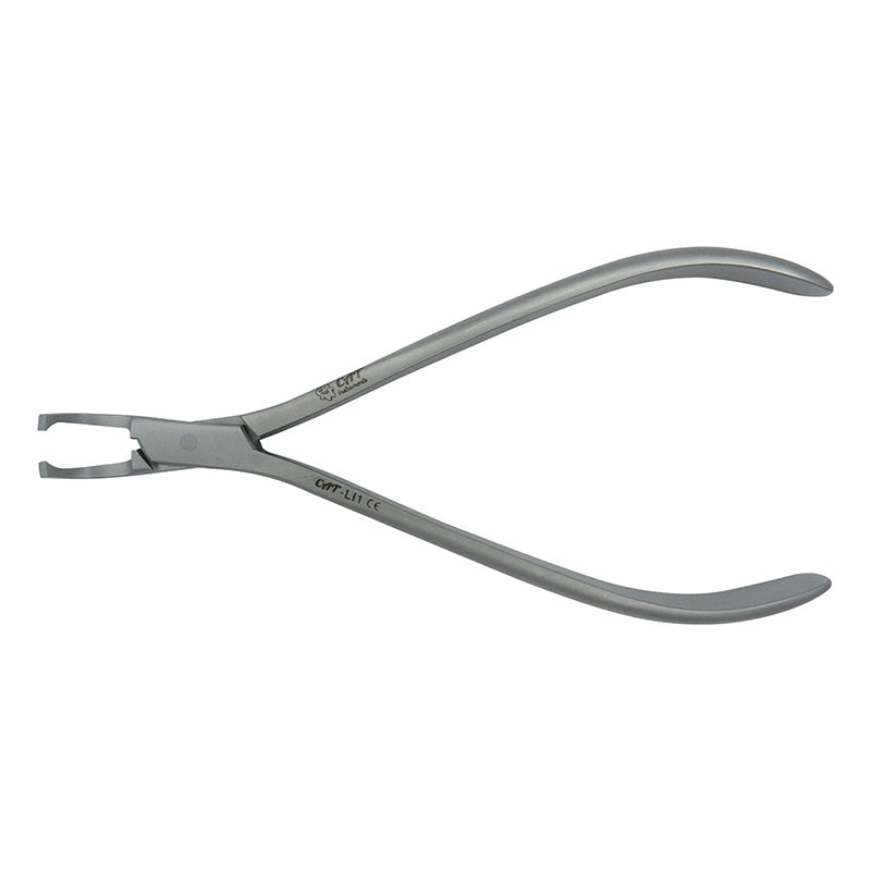 CAT Instruments debonding lingual bracket remover plier for orthodontic bracket removal in dental procedures.