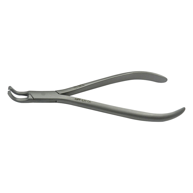 CAT Instruments debonding lingual bracket remover plier used for orthodontic bracket removal in dental procedures.