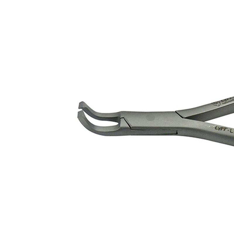 CAT Instruments debonding lingual bracket remover plier for orthodontic debonding of lingual braces.