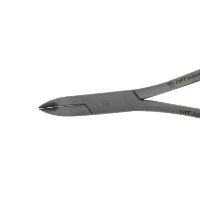 CAT Instruments debonding lingual micro mini ligature cutter at 50° angle, precision dental instrument for debonding procedures.