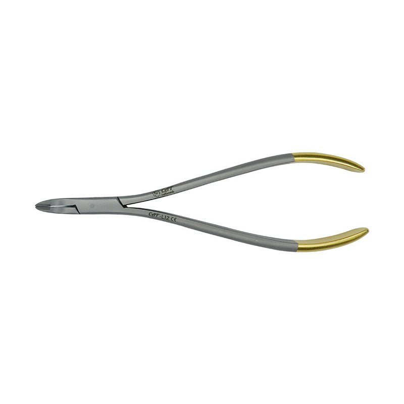 CAT Instruments debonding lingual micro mini ligature cutter at 60 degrees, designed for precise orthodontic wire cutting.