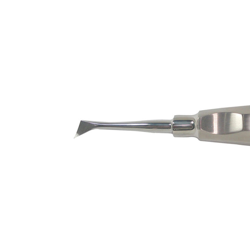 CAT Instruments Cryer right dental elevator showing a stainless steel tool with textured handle and curved blade for dental procedures.