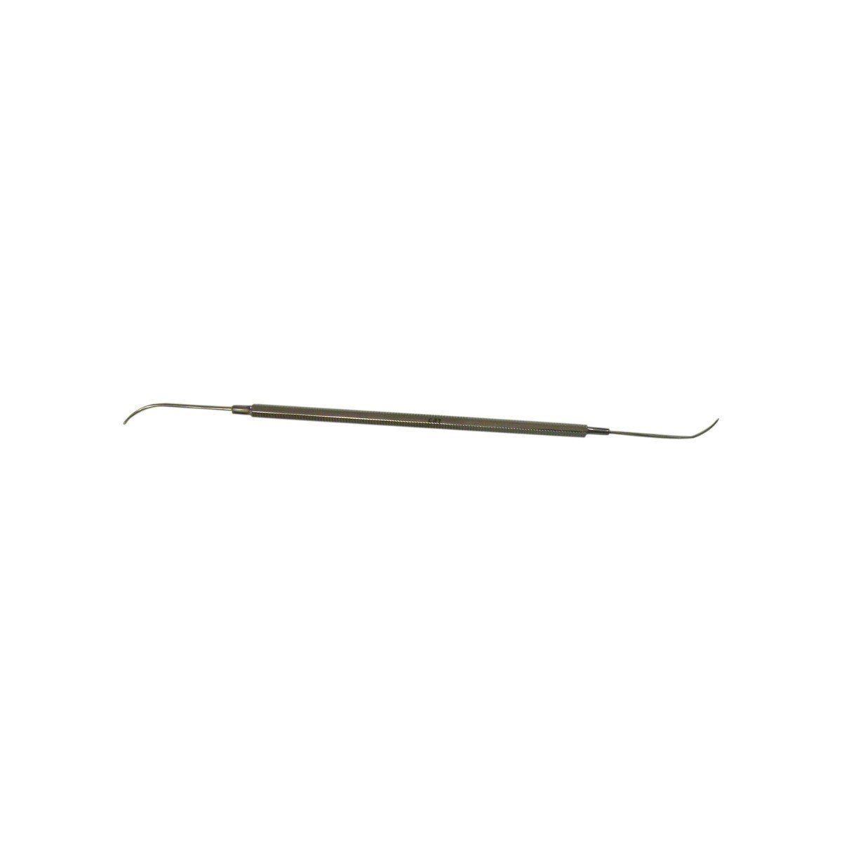 CAT Instruments double-ended curved probe and explorer for dental or medical use, featuring flexible, slender tips.