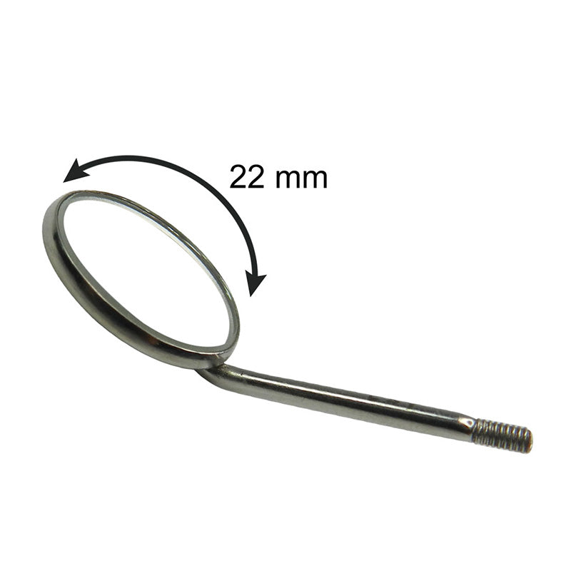 CAT Instruments diagnostic Cat Mouth Mirror with 22 mm magnification, showing a close-up of the mirror's reflective surface and handle.