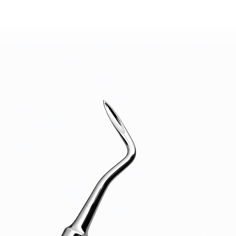 CAT Instruments Flohr Right Apexo elevator, a medical device with a sleek design used for precise surgical procedures.