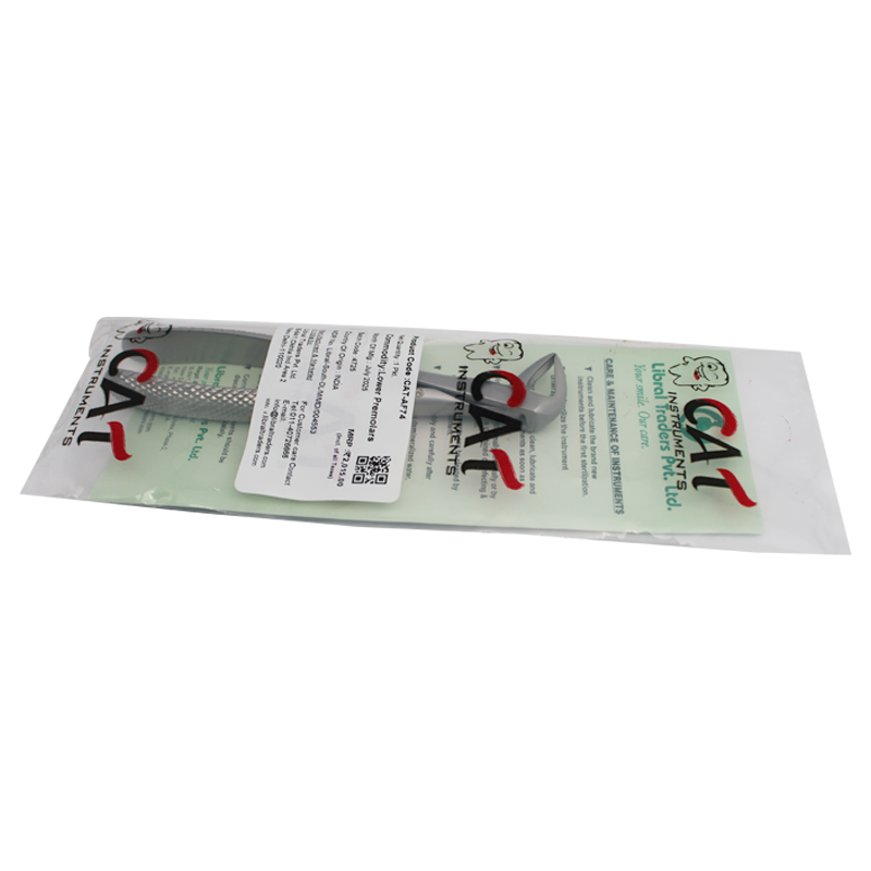CAT Instruments lower premolars extraction forceps for adult cats, used for safe tooth extraction in veterinary dentistry.