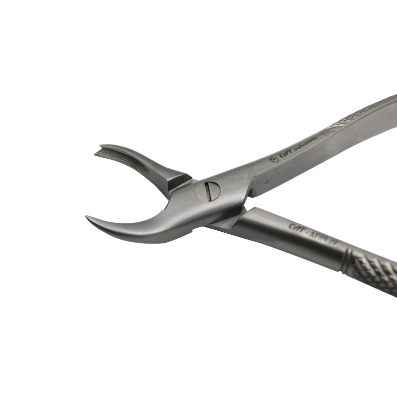 CAT Instruments upper cowhorn right extraction forceps for adults, used for dental tooth extraction procedures.