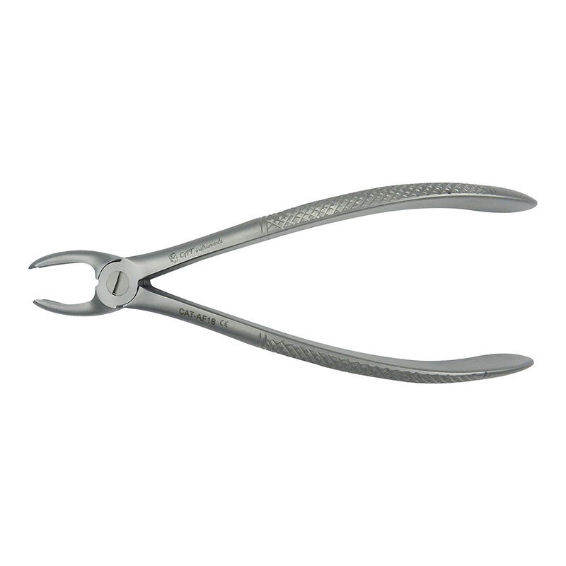 CAT Instruments adult extraction forceps for upper left molars, designed for precise tooth extraction in dental procedures.