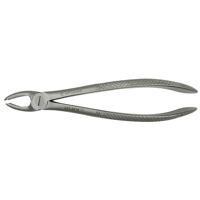 CAT Instruments adult extraction forceps for upper left molars, designed for precise dental tooth removal.