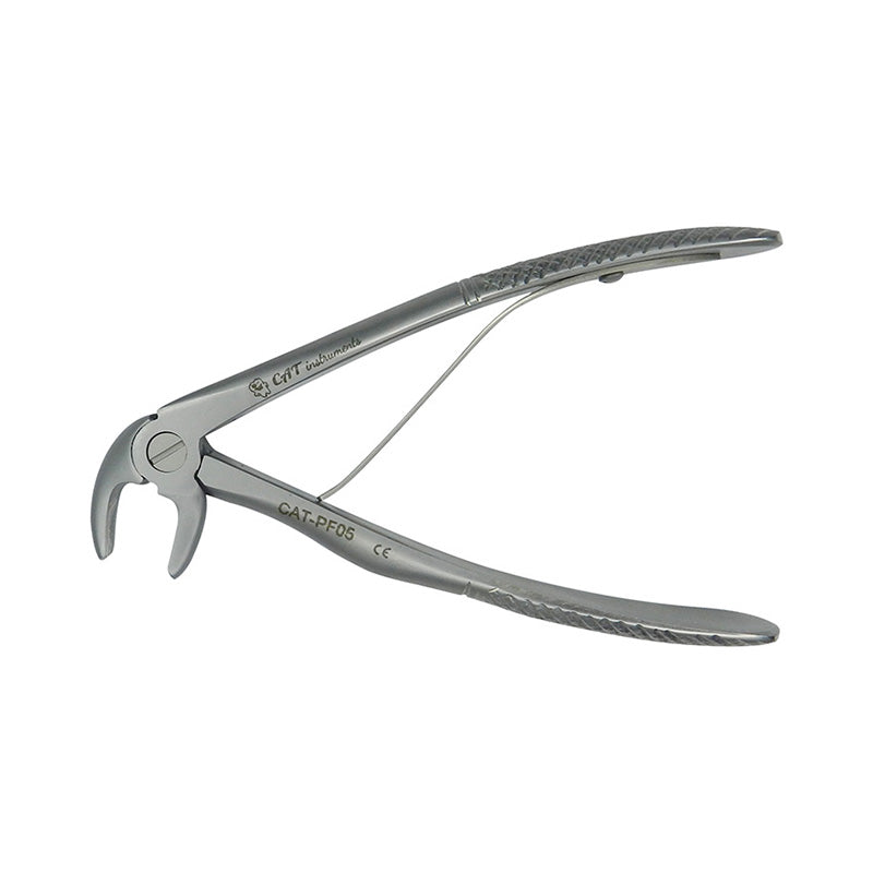 CAT Instruments lower anterior dental extraction forceps for pediatric use, designed for precise tooth removal.