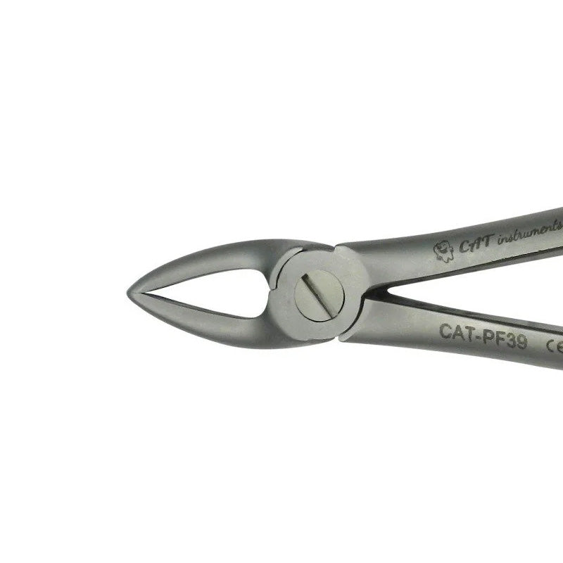 CAT Instruments pediatric upper premolar extraction forceps for children’s dental procedures, designed for universal use.
