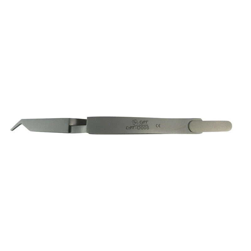 CAT Instruments forceps and tweezers with posterior bracket holder tips, designed for precise dental or medical use.