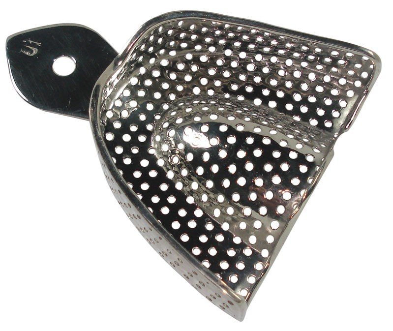 CAT SS Impression Tray Dentulous for upper dental impressions, made by CAT Instruments, showing a metal impression tray in close-up.