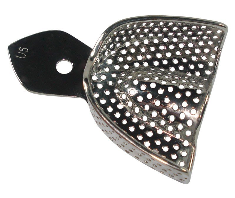 CAT SS Impression Tray Dentulous for upper dentures, made by CAT Instruments, showing the metal impression tray with dentulous design