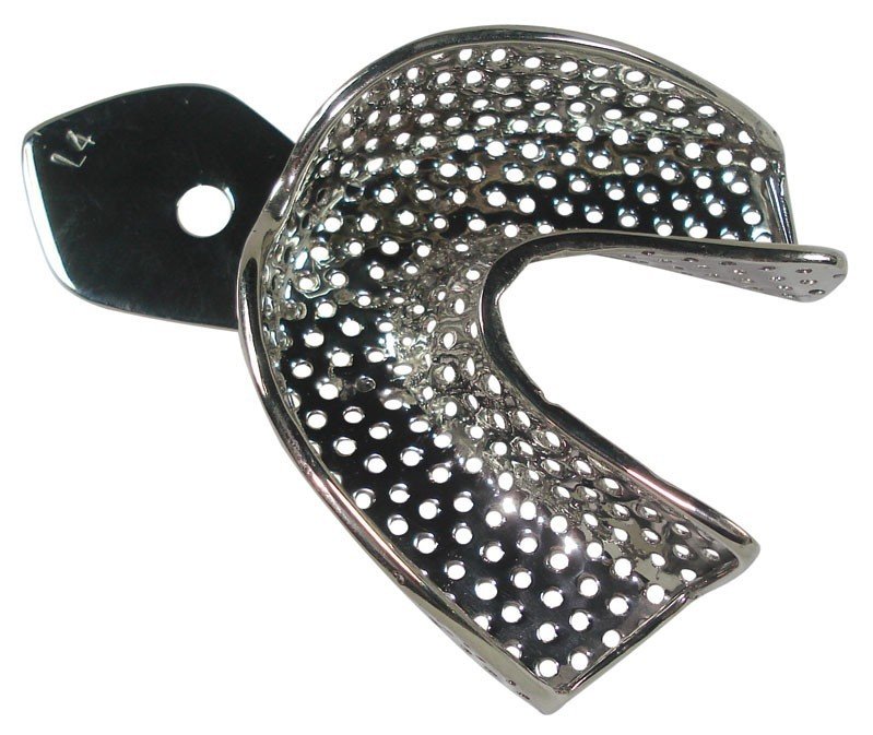 CAT SS Impression Tray Dentulous for upper dental impressions, made by CAT Instruments, used in dental procedures.