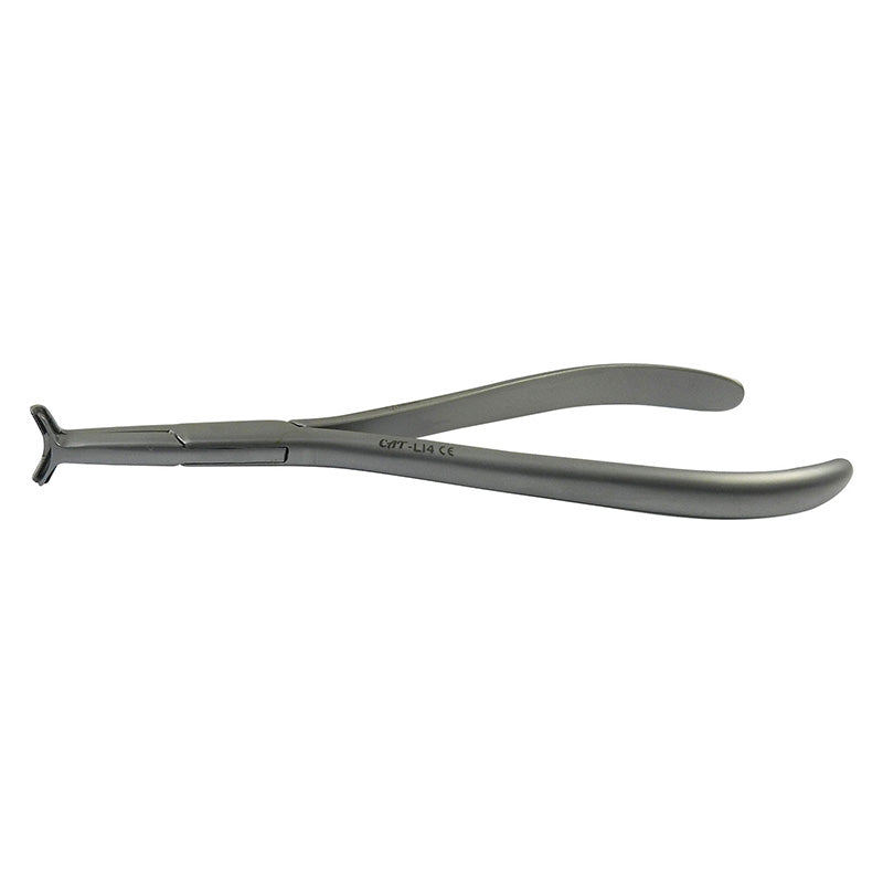 CAT Instruments lingual cinch back plier, a specialized lingual appliance tool with ergonomic handles for precise dental work.