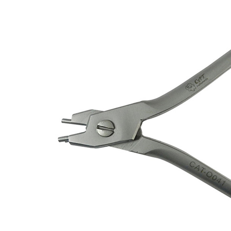 CAT Instruments three jaw plier for loop forming, featuring ergonomic handles and precision jaws for dental or jewelry work.