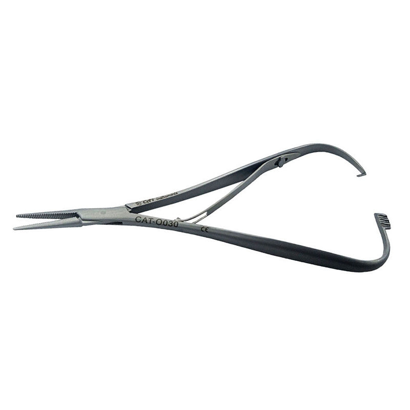 Mini CAT Mathieu needle holder and ligating forceps, 14 cm, surgical instrument with ergonomic design for precise handling.
