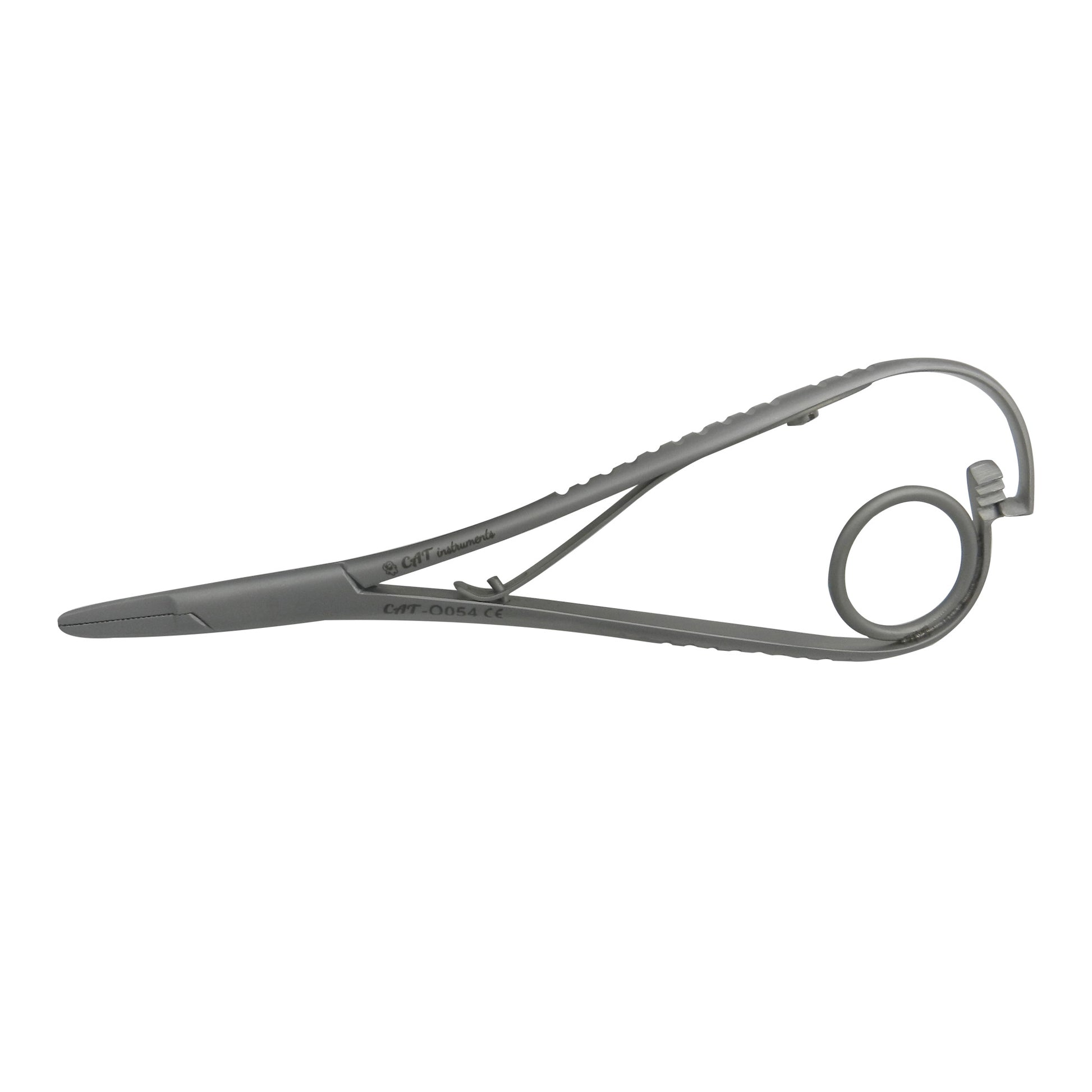 CAT Instruments Mathieu Needle Holder with Ring for precise ligating, featuring ergonomic design and stainless steel construction.