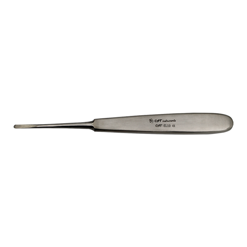 Straight CAT Instruments Warwick James surgical elevator with ergonomic handle, used for delicate tissue manipulation during procedures.