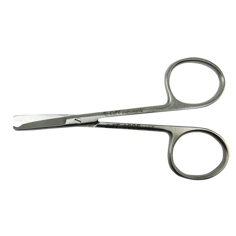 CAT Instruments Spencer Straight Suture Scissors, 9 cm surgical scissors with straight blades for precise suturing tasks