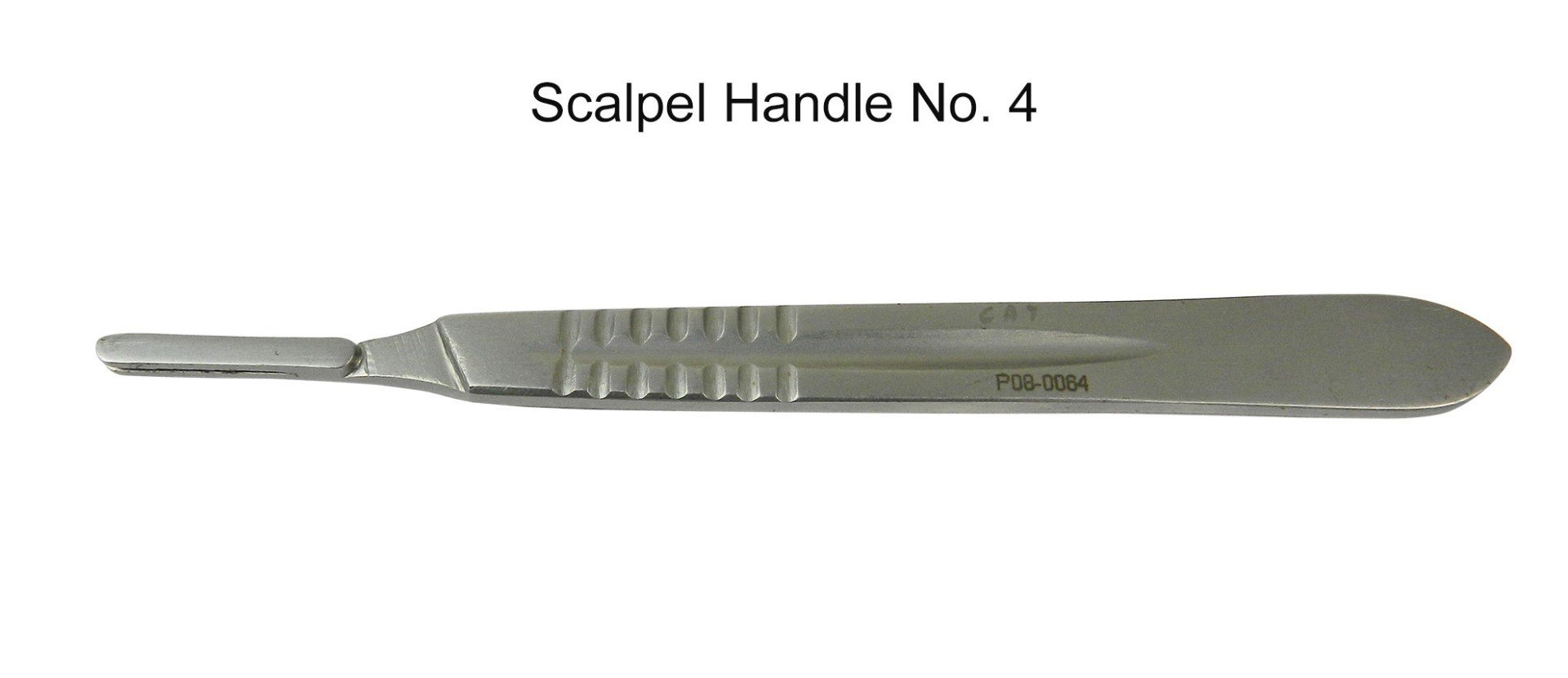 CAT Instruments surgical scalpel handle No 4, lightweight stainless steel surgical tool with ergonomic grip for precise cutting.