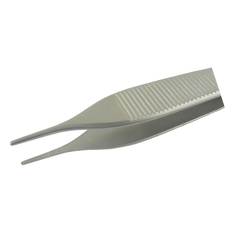 CAT Surgical Adson Forcep Plain 12cm cotton dressing forceps shown with slim, precision tips for medical use.