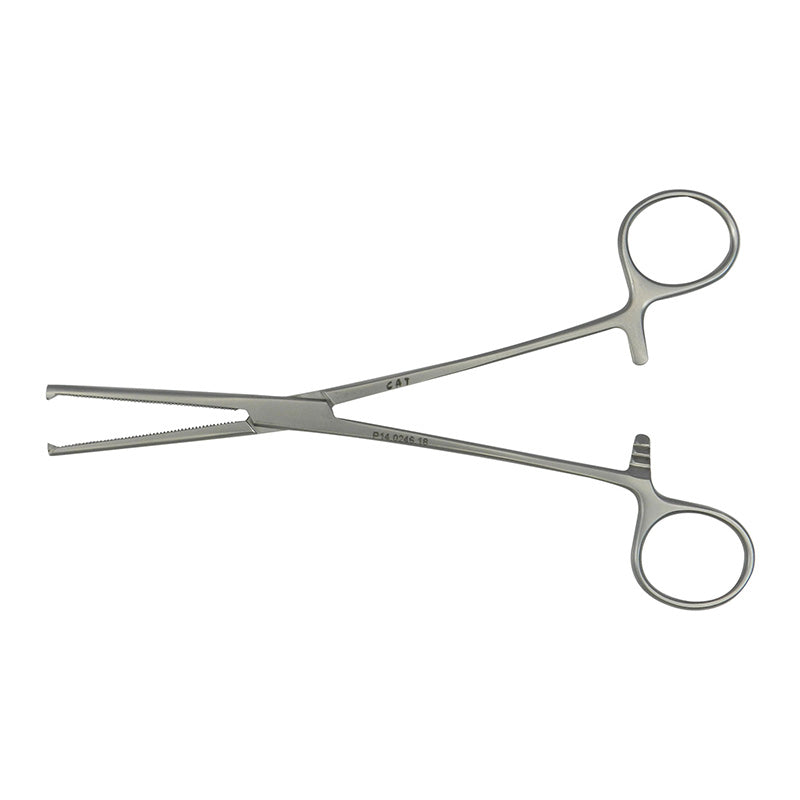 CAT Surgical Kocher Artery Forceps, straight tooth, 18cm, surgical instrument for grasping and holding tissues during procedures.