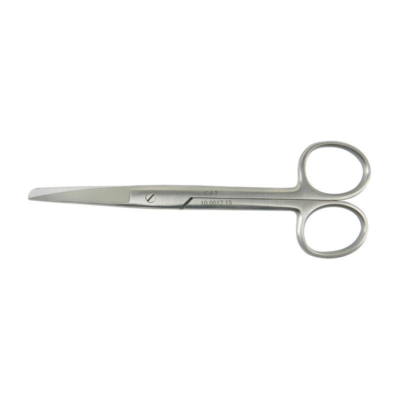 CAT Surgical standard straight scissors, 15.5cm, with stainless steel blades for precise cutting in medical procedures.