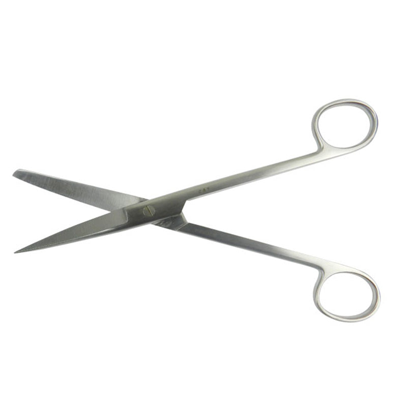 CAT Surgical Standard Straight Scissors, 20cm, with S/B blades, sharp stainless steel for precise cutting in medical procedures.