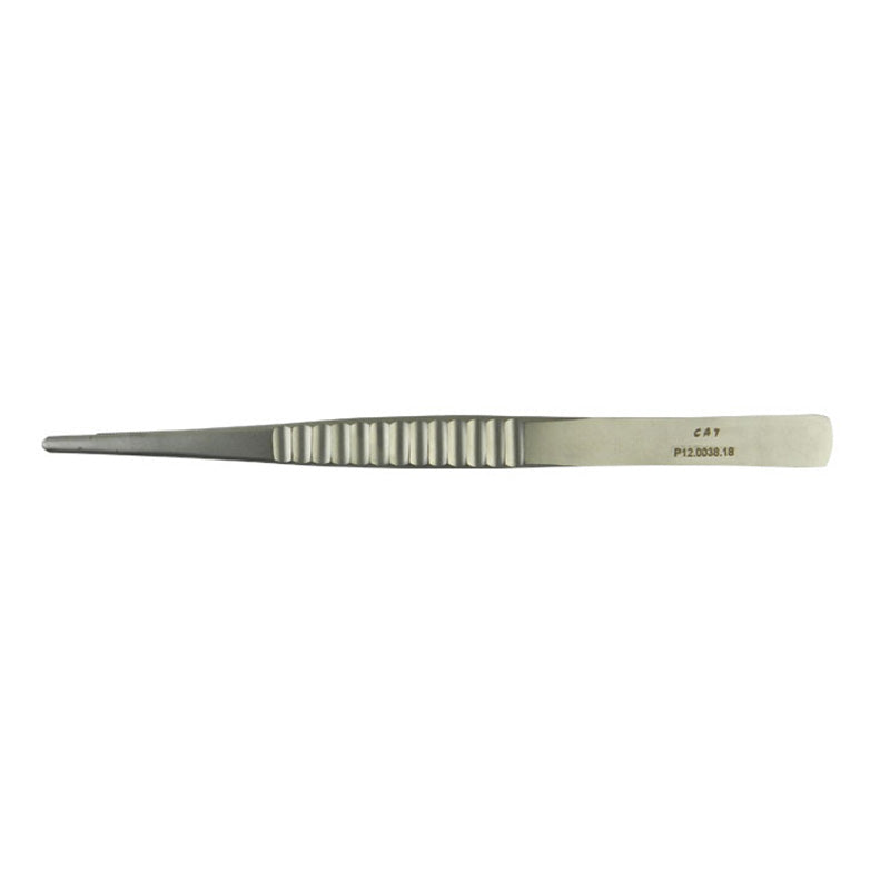 CAT Surgical plain 18cm artery dressing forceps with smooth tips, used for precise medical handling and dressing procedures.